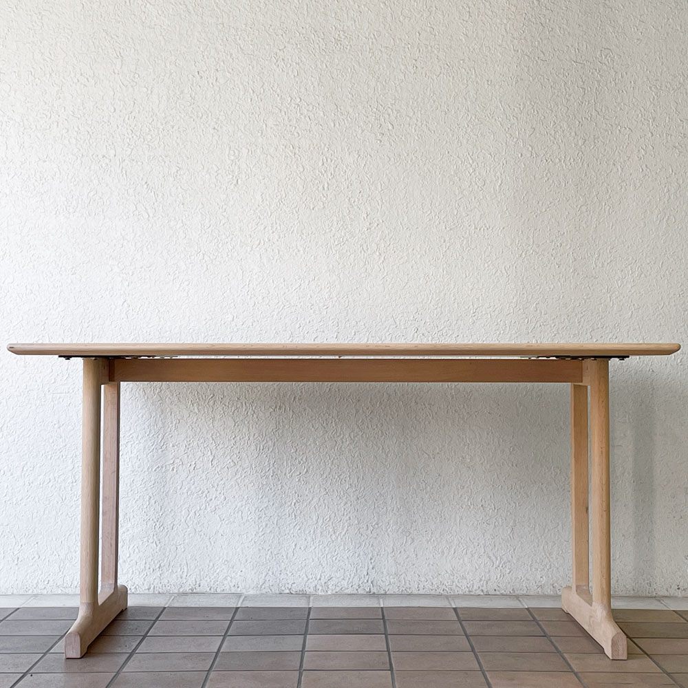 アクタス ACTUS スープ SOUP ダイニングテーブル オーク材 W150cm テーパー ミルク Tレッグ 廃番仕様 ◇