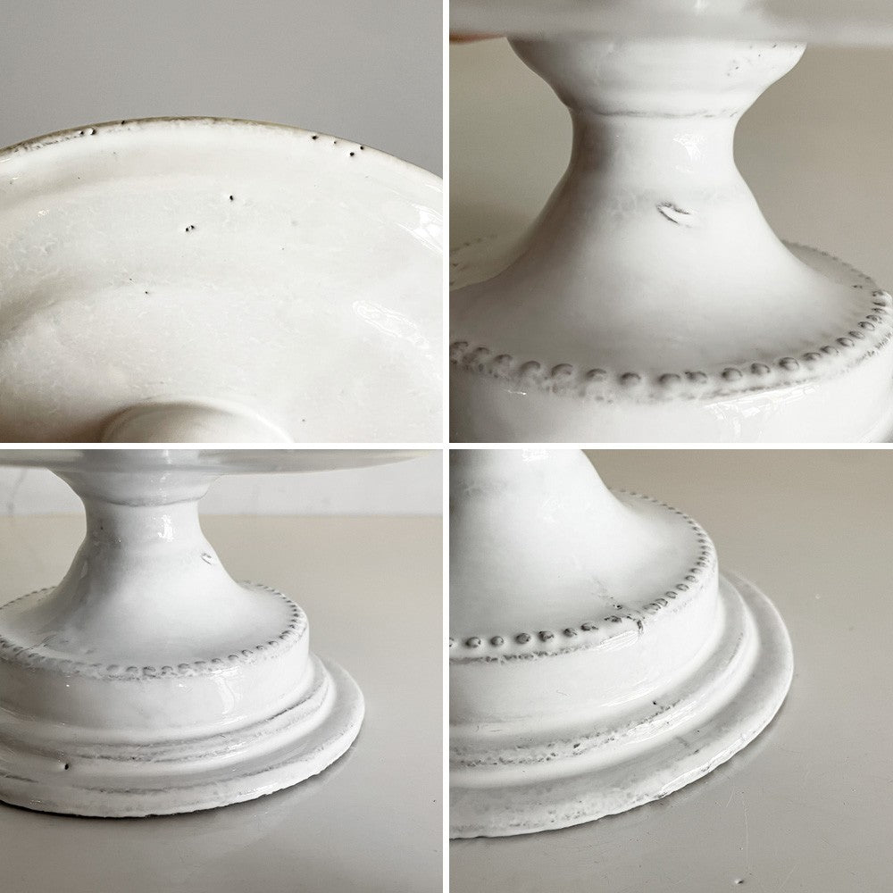 アスティエ・ド・ヴィラット Astier de Villatte  ソーブル Sobre スモールケーキスタンド コンポート W19.5cm 陶器 フランス ■
