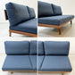 マスターウォール MASTERWAL コモンルーツ COMMON ROOTS ブリッジソファ BRIDGE SOFA 2シーター 160 ファブリックシート ブルーベリー ウォールナット無垢集成材 ●
