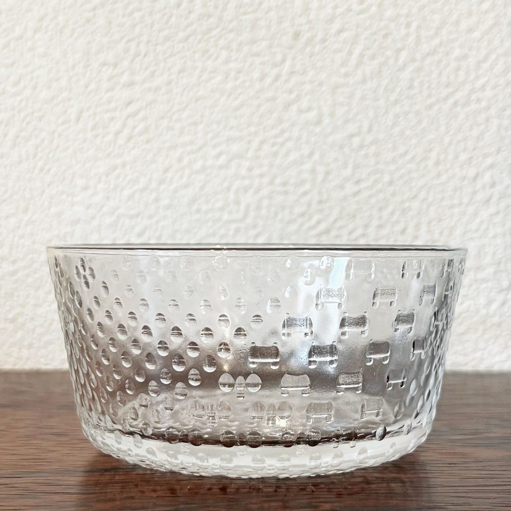 ヌータヤルヴィ Nuutajarvi ツンドラ Tundra グラス ボウル オイバ・トイッカ Oiva Toikka 1970s ビンテージ フィンランド 北欧食器 B ◇