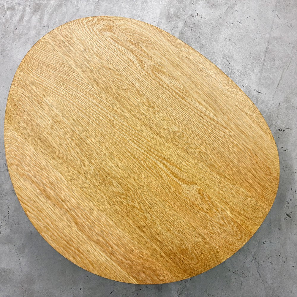 ナチュラルデザイン コーヒーテーブル オーク材 無垢材 リビングテーブル W67cm D80cm 北欧スタイル ◎