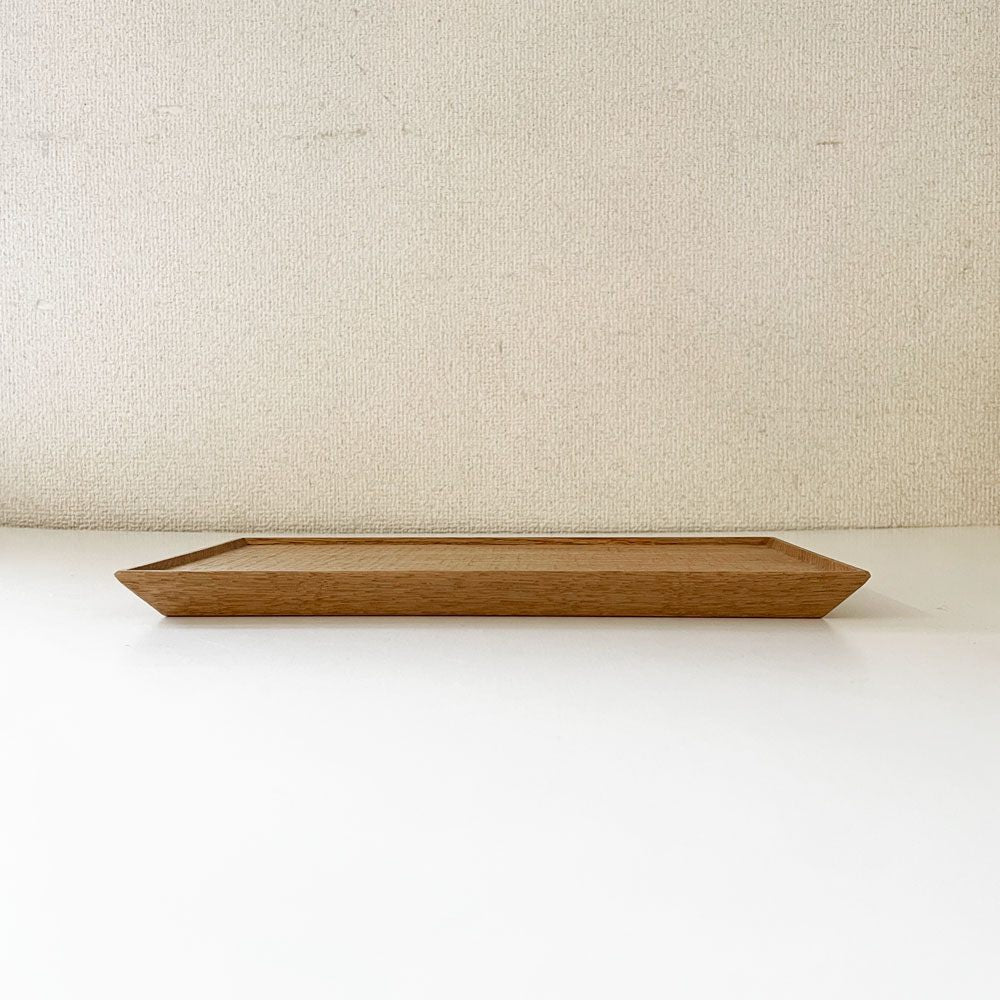 富井貴志 Takashi Tomii シキモノ shikimono 木製トレイ Sサイズ 27×15cm ナラ材 プレート 盆 木工 現代作家 定価￥8,400- A ◎