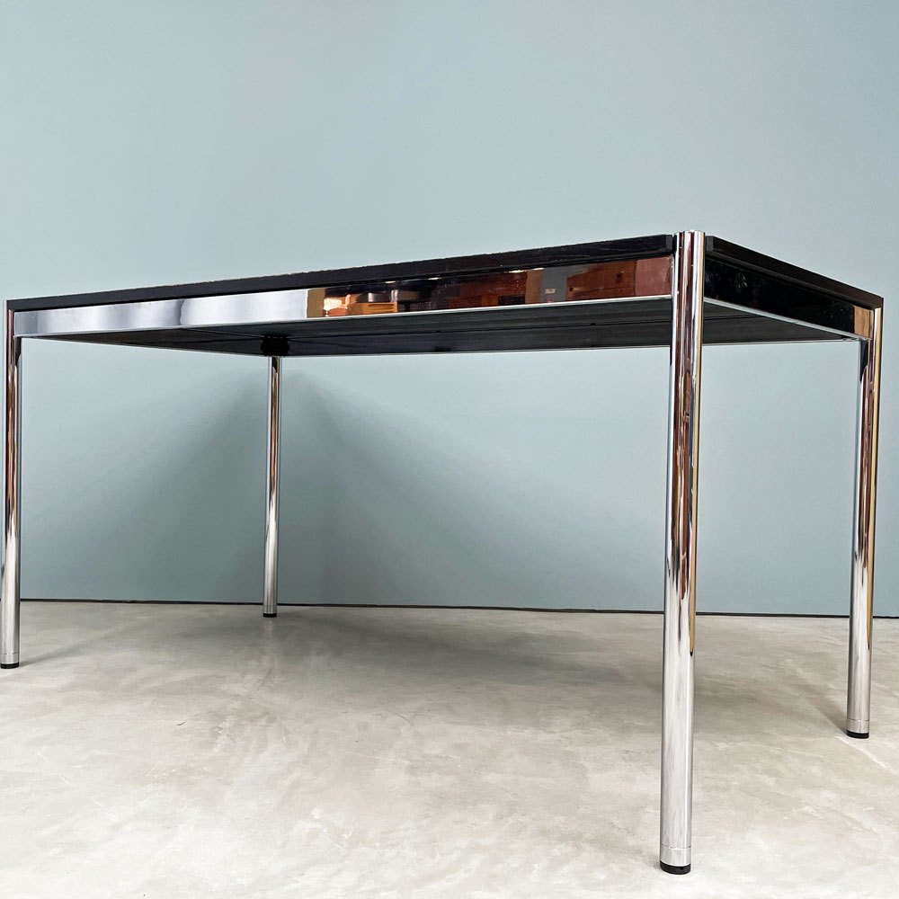 USMモジュラーファニチャー USM Haller USMハラーテーブル ワーキングデスク ダイニングテーブル オーク材 ブラック W150×D75×H72cm アジャスター 高さ調整リング付き+H2cm ◎