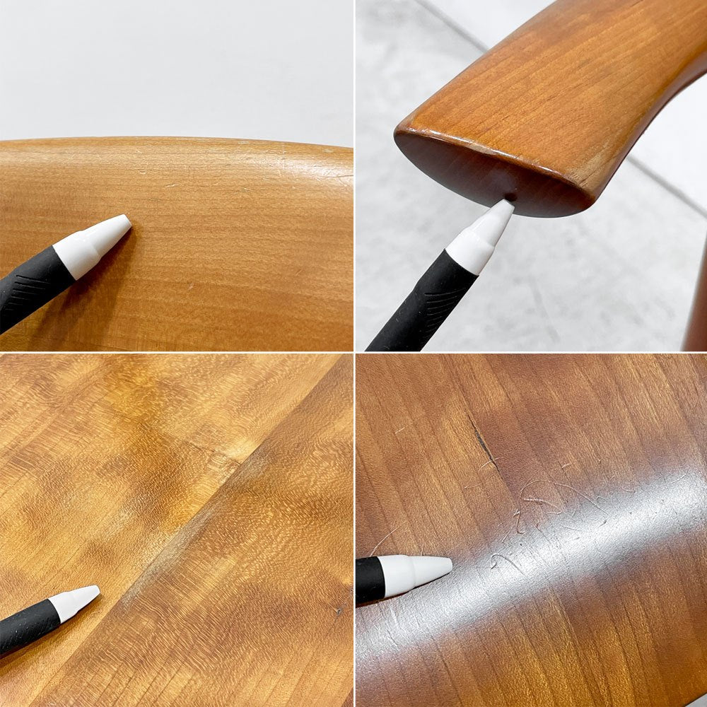 家具蔵 KAGURA アルコⅡ ARCOⅡ ダイニングチェア ブラックチェリー材 無垢材 板座 座繰り ハーフアーム 国産家具 ●