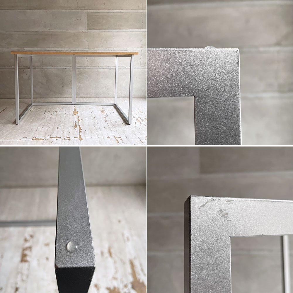 ビスレー BISLEY デスクプラン DESK PLAN Lフット ワーキングテーブル デスク オーク木目調 メラミン天板 スチール脚 W120cm イギリス ♪