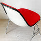 ハーマンミラー Herman Miller サイドシェルチェア MFS製 FRP アプホルスター ジラルド生地 ファブリック スタッキングベース イームズ ビンテージ ★