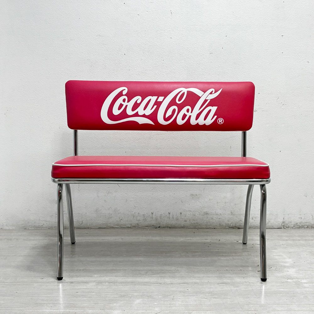 コカ・コーラ Coca Cola コークベンチシート Coke Bench Seat PJ-120C ダイニング カフェベンチ 50sビンテージスタイル 店舗什器 US ●
