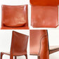 カッシーナ Cassina キャブチェア 412 CAB CHAIR アームレス 最高級本革 赤茶 マリオ・ベリーニ MoMA 永久展示品 イタリアモダン B ●