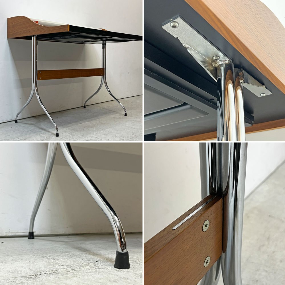 ヴィトラ Vitra ネルソンスワッグレッグデスク Nelson Swag Leg Desk ホワイトラミネート天板 W99cm ジョージ・ネルソン ミッドセンチュリー ●