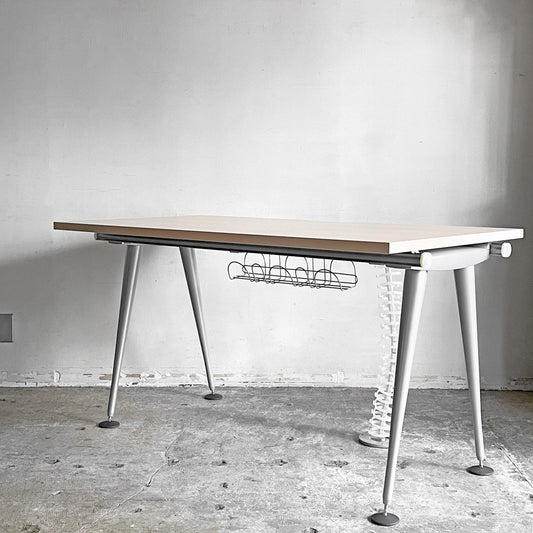 ハーマンミラー Herman Miller アバック エンバイロメンツ ABAK ミーティングテーブル デスク W140cm ナチュラルカラー ケーブルスパイン付き ティム・ウォレス ■