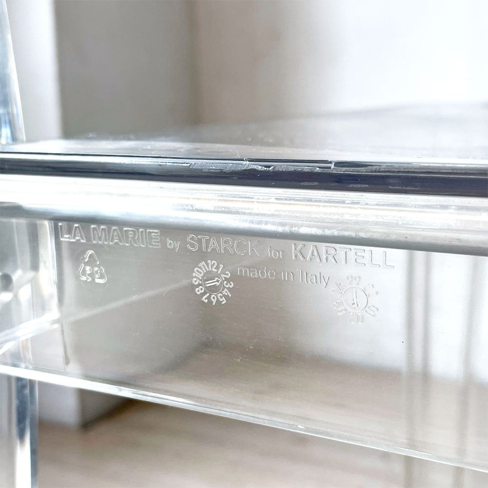 カルテル Kartell ラ マリー La Marie ダイニングチェア スタッキングチェア クリスタル ポリカーボネート フィリップ・スタルク Philippe Starck イタリア B ★