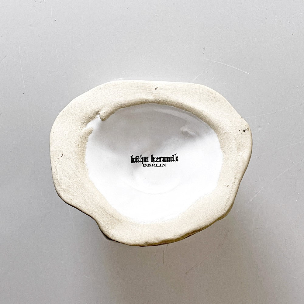 クーンケラミック Kuhn Keramik カルロス・デ・リュクス  Karlos 'de Luxe' インセンスホルダー お香立て 犬の顔 銀メッキ 陶器 ドイツ ■