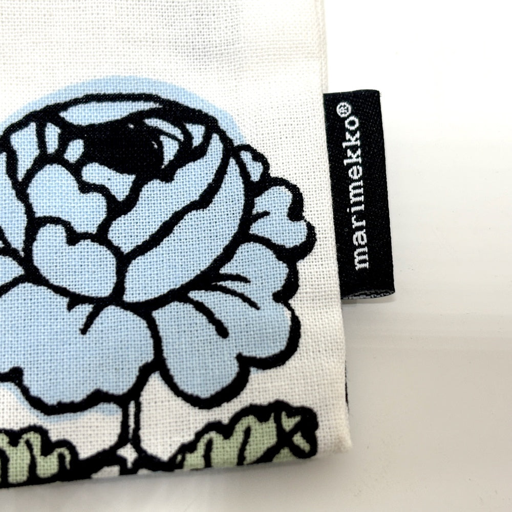 マリメッコ marimekko ヴィヒキルース Vihkiruusu ファブリック トートバッグ エコバッグ マイヤ・イソラ フィンランド 北欧雑貨 希少カラー ブルー ●