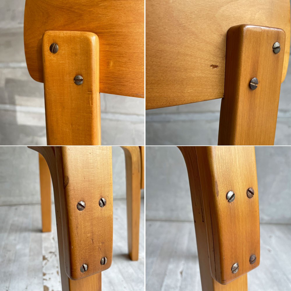 アルテック artek チェア69 ダイニングチェア カーリーバーチ材 スウェーデン製 40年代 ビンテージ 希少 アルヴァ・アアルト ♪