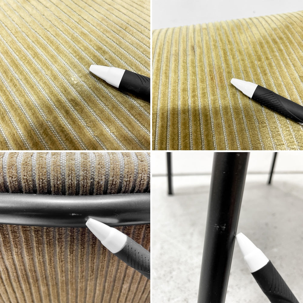 ジャーナルスタンダードファニチャー journal standard Furniture j.s.F ヘンリー HENRY ダイニングチェア サイドチェア コーデュロイ ファブリック アイアン 廃番 B ●