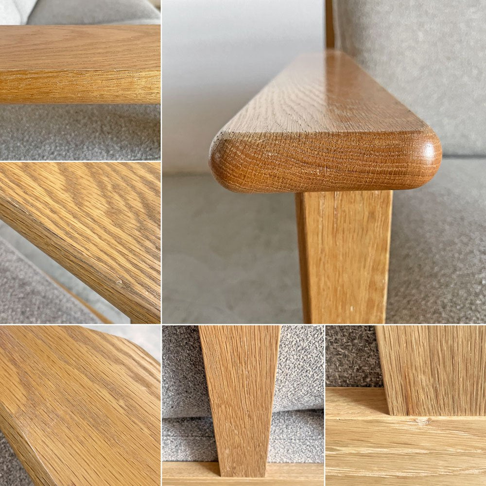 ウニコ unico ヴィスカ VISKA 3シーターソファ 3人掛け W178cm オーク材 カバーリングファブリック ベージュ系 参考価格￥179,300- 〓