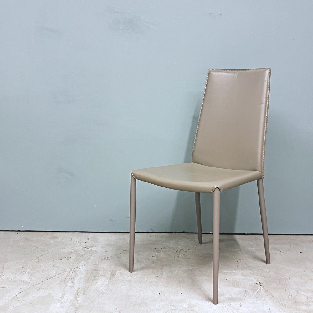 カリガリス Calligaris ボヘム BOHEME ダイニングチェア トープ 再生レザー ミニマル モダン イタリア  B ◎