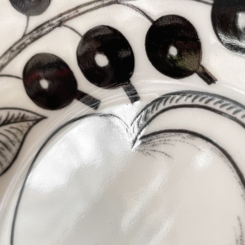 アラビア ARABIA パラティッシ PARATIISI ブラック プレート 16.5cm 旧ロゴ 北欧食器 A ◎