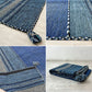 サヤンサヤン SAYANSAYAN インドキリム ラグマット インド綿 幾何学模様 手織り コットン 250×195cm ブルーベース ●