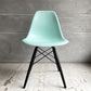 ハーマンミラー HermanMiller サイドシェルチェア ドゥエルレッグ DSW アクアスカイ × エボニー ポリプロピレン製 イームズ ミッドセンチュリー ♪