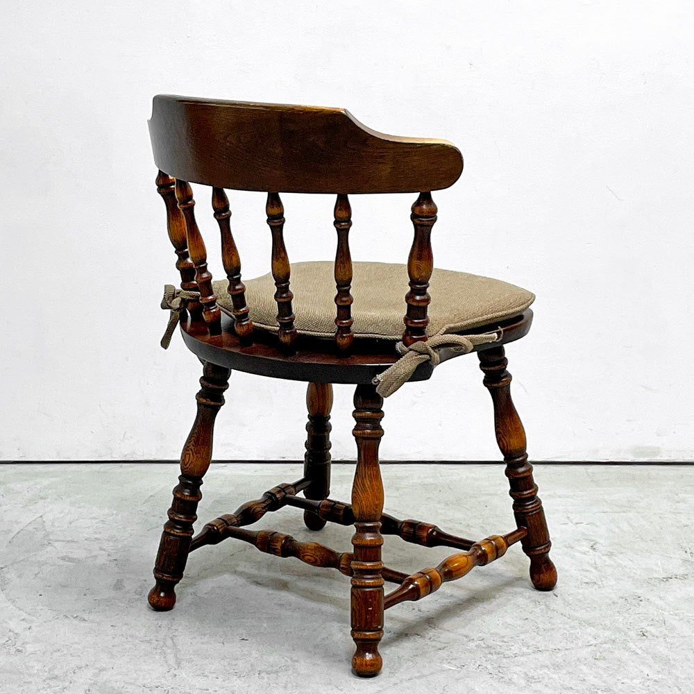 三越家具 ブルージュ Brugge カントリーハウス ダイニングチェア キャプテンチェア スポークバック ウィンザーチェア シートパッド付 カントリースタイル B ●