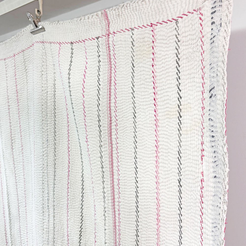 ビンテージキルト vintage 古布 インドキルト 175×130cm ハンドメイド LIGHT YEARS取扱 ●