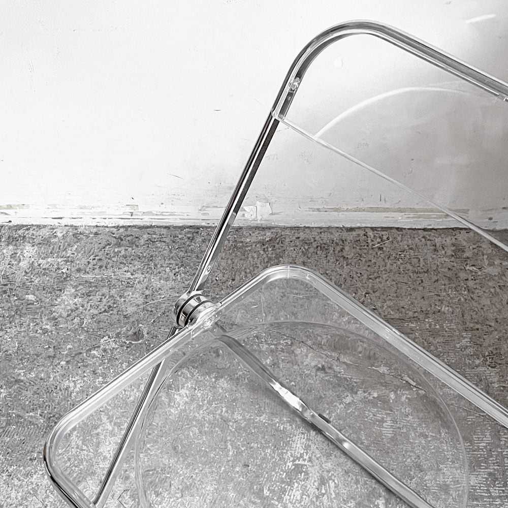 アノニマカステッリ ANONIMA CASTELLI プリアチェア PLIA チェア クリア クロームフレーム ジャンカルロ・ピレッティ Giancarlo Piretti イタリア A ■