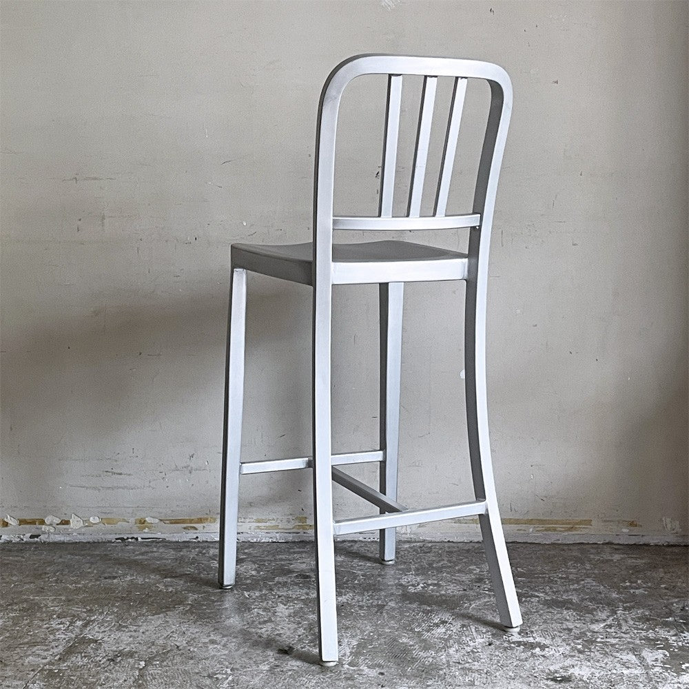 ネイビーバースツール Navy BarStool カウンターチェア アルミニウム インダストリアル リプロダクト B ■