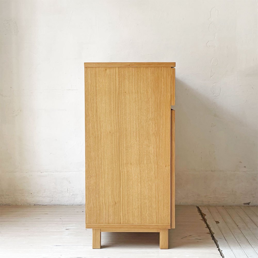 無印良品 MUJI オーク材 キャビネット 木製扉 W80 木製収納 ナチュラル シンプルモダン ★