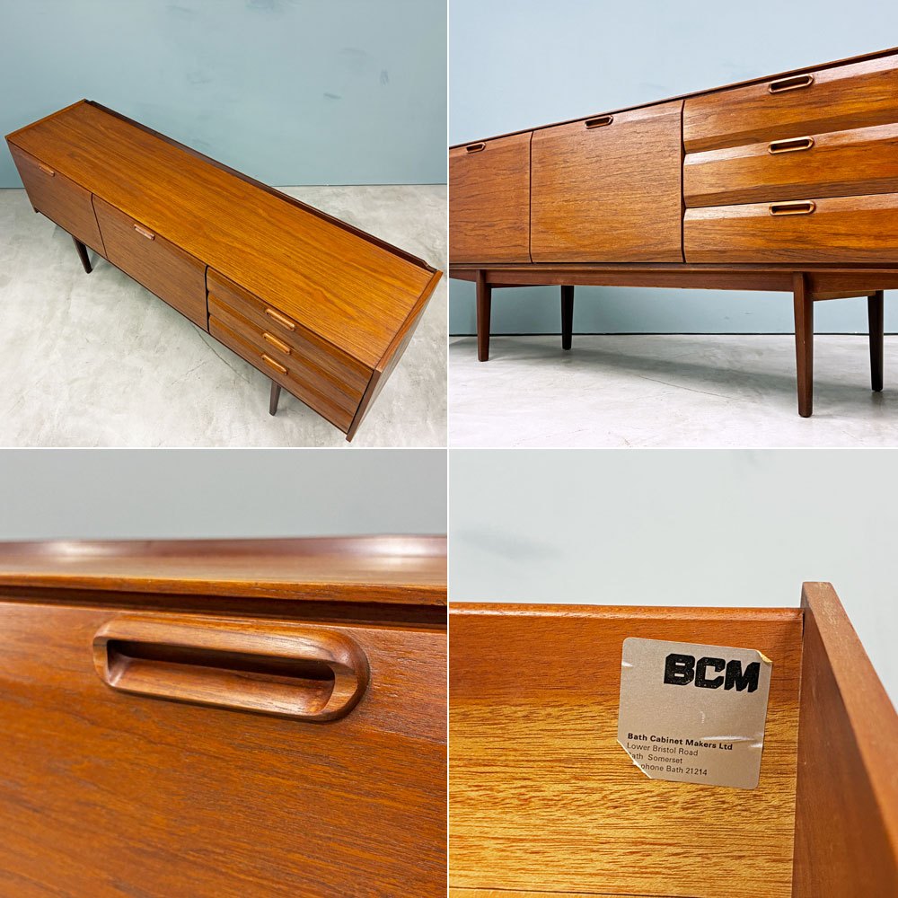 Bath Cabinet Makers サイドボード チーク材 UKビンテージ 英国家具 北欧スタイル ◎