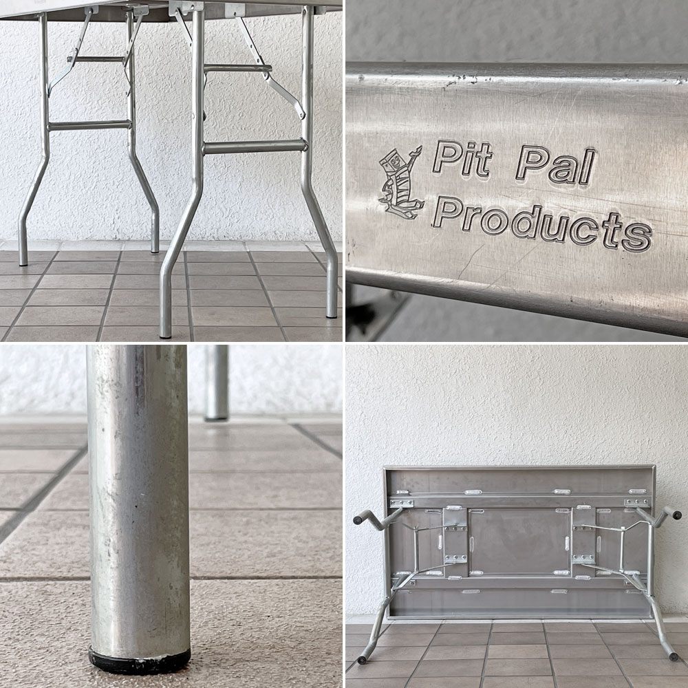 ピットパル PIT PAL アルミ ワークテーブル ALUMINIUM WORK TABLE Sサイズ ワークデスク W106cm 別売りシェルフ付き パシフィックファニチャーサービス取扱 定価124,300円 ◇