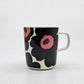マリメッコ marimekko ウニッコ UNIKKO マグカップ コップ 250ml ブラック×ピンク マイヤ・イソラ Maija Isola 2015年 日本限定カラー 廃番 A ●