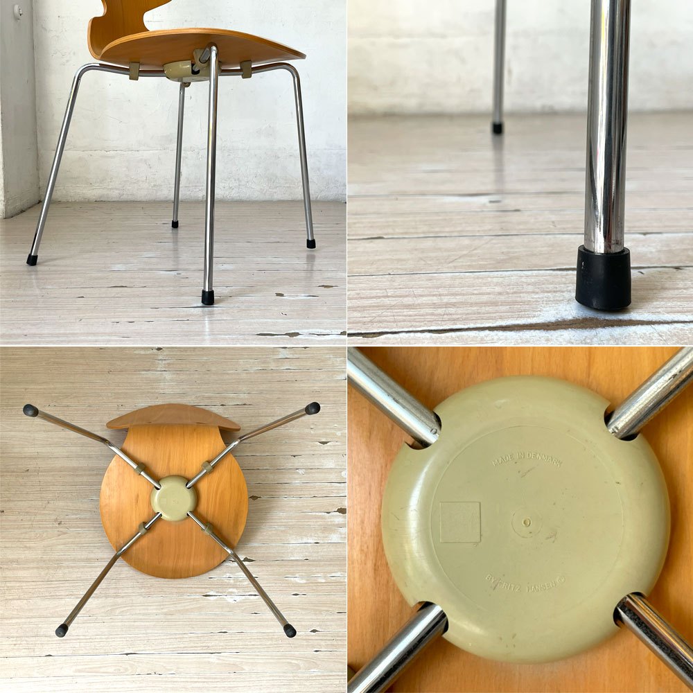 フリッツハンセン Fritz Hansen 3101 アリンコチェア アントチェア 4本脚 ナチュラルビーチ ラッカー仕上げ アルネ・ヤコブセン B ★