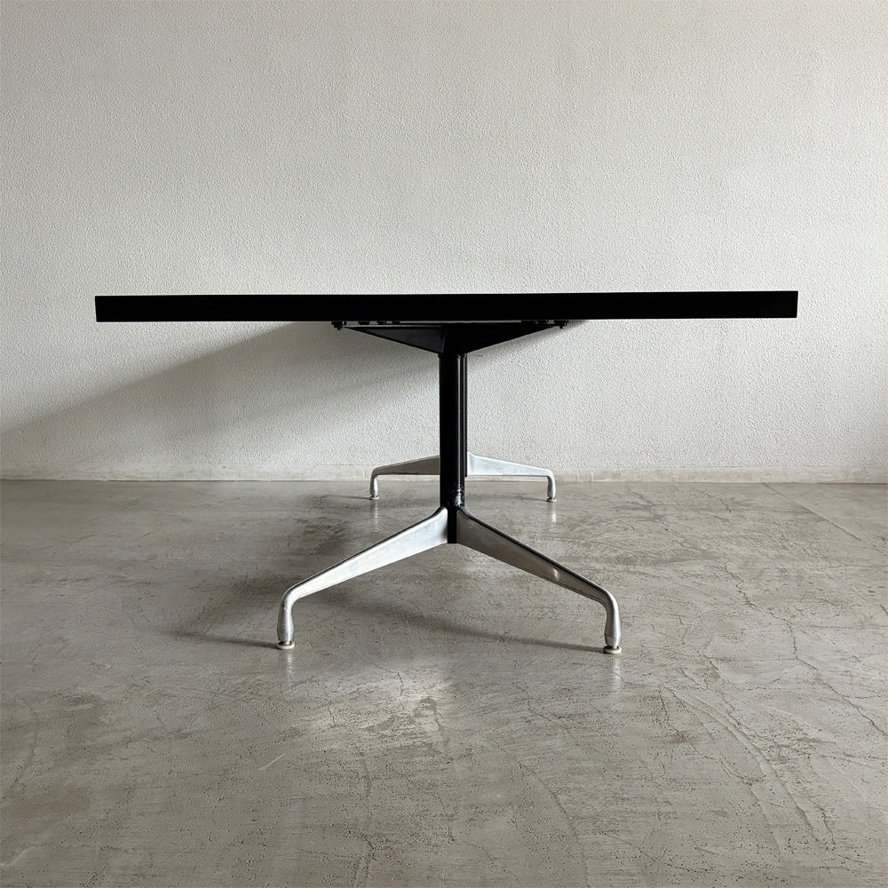 ハーマンミラー Herman Miller イームズ Eames セグメンテッドベース レクタンギュラー テーブル W230×D110×H71cm ブラック ビンテージ ダイニングテーブル デスク ミーティングテーブル オフィス 会議用 参考価格65万円～ 〓