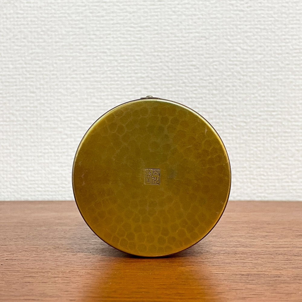 玉川堂 GYOKUSENNDO 茶筒 打出肌 金色 茶さじ付 鎚起銅器 燕三条 伝統工芸 ◎