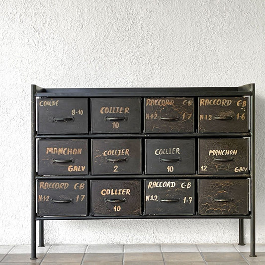ジャーナルスタンダードファニチャー j.s.F ギデル GUIDEL 12ドロワーズチェスト 12 DRAWERS CHEST インダストリアルデザイン 廃番 ◇