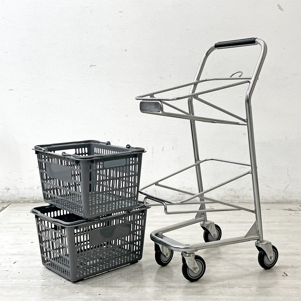 パシフィックファニチャーサービス P.F.S バスケットカート BASKET CART バスケット2個付 定価\29,700 ●
