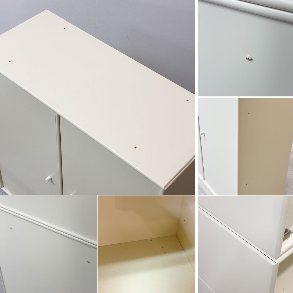 モンタナ MONTANA システムシェルフユニット SYSTEM SHELF UNIT 4ユニット キャビネット 木製扉＆ガラス扉＆ラック＆台輪 デンマーク ●