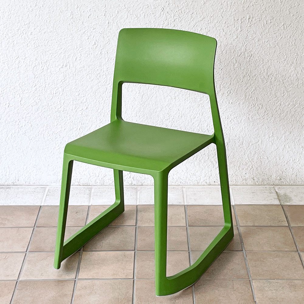 ヴィトラ Vitra ティプトン Tip Ton ワークチェア ダイニングチェア デスクチェア カクタスグリーン スタッキング チルト機能 定価￥47,300- ◇
