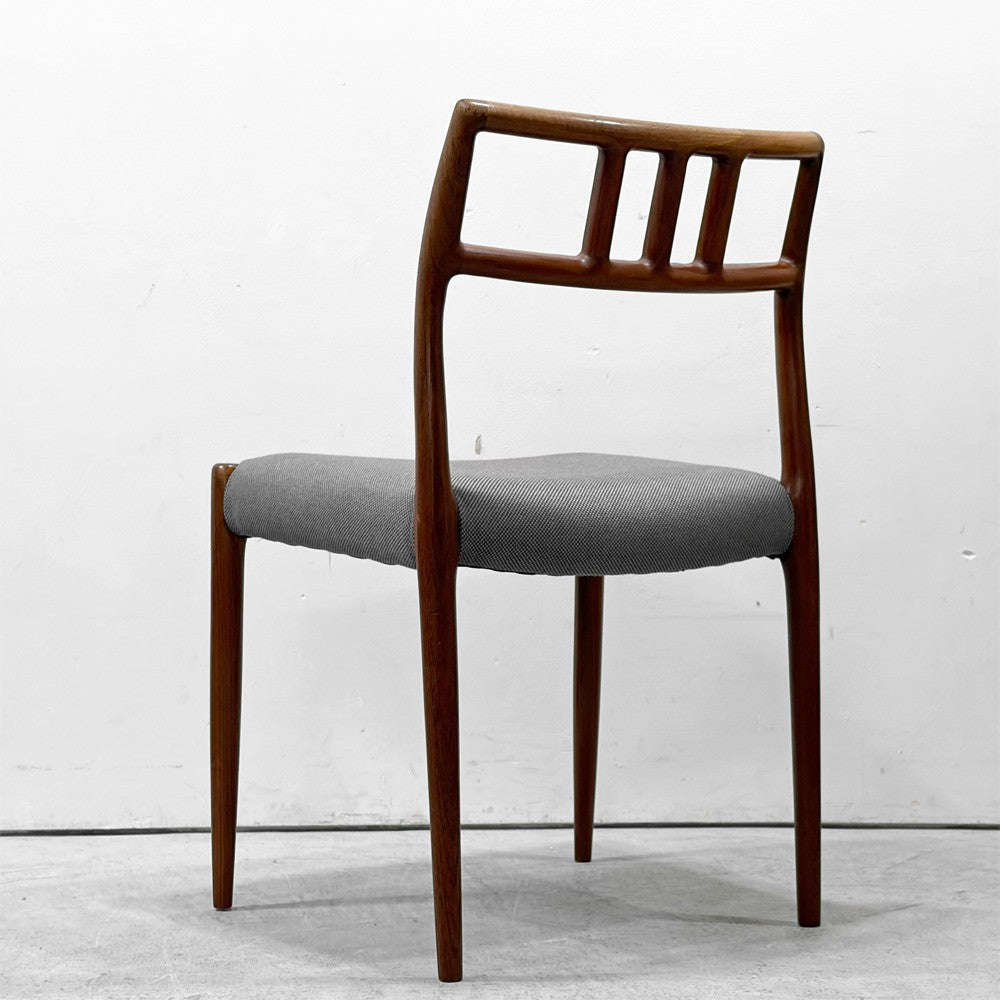 JLモラー J.L.Mollers Model No.79 ダイニングチェア チーク材 グレー系 ファブリック ニールス・O・モラー デンマーク 北欧家具 ビンテージ ●