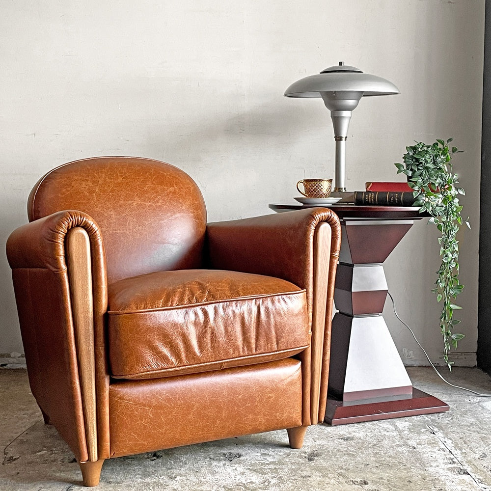 アクメファニチャー ACME Furniture オークス クラブチェア クラックレザー OAKS CLUB CHAIR CRACK LEATHER 牛革 ナラ材 定価￥165,000- ■