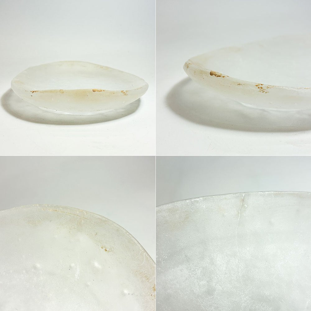 能登朝奈 Asana Noto オーバルプレート パートドヴェール ガラス 楕円 平皿 約22×14cm 現代作家 C ★