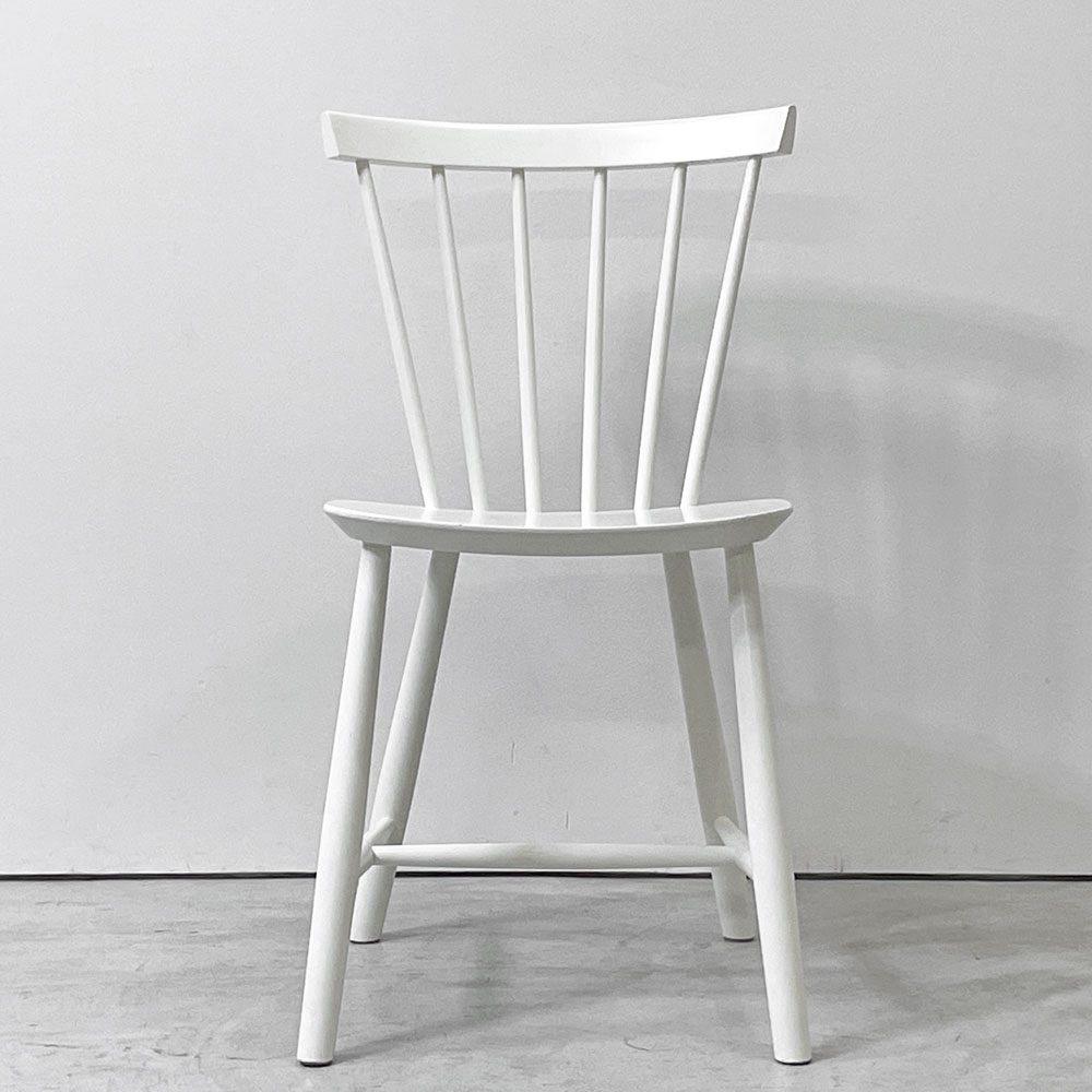 エフディービーモブラー FDB Mobler J46 ダイニングチェア スピンドルバック ウィンザーチェア ビーチ材 ホワイト ポール・M・ボルター Poul M. Volther 北欧 デンマーク 定価￥49,800- ●