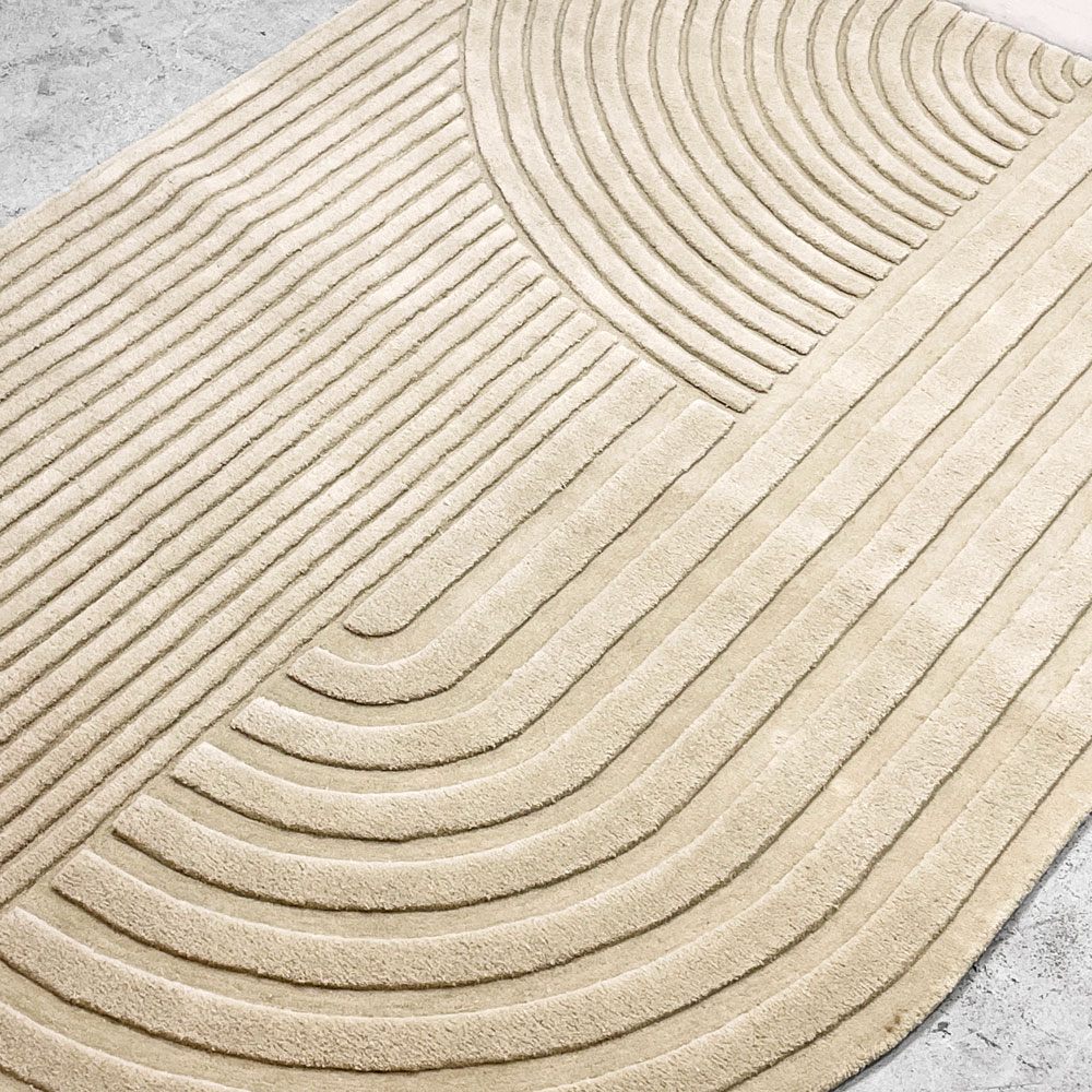 ムート MUUTO レレーヴォ RELEVO ラグマット W240×D170 ニュージーランドウール100％ ハンドメイド ラテックスコート 定価￥207,920- ●