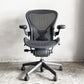 ハーマンミラー Herman Miller アーロンチェア クラシック Bサイズ ポスチャーフィット フル装備 グラファイトベース デスクチェア オフィスチェア ■