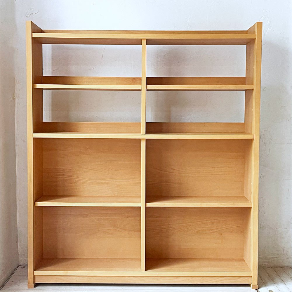 アクタス ACTUS アクタスキッズ エコール ECOLE オープンシェルフ ブックシェルフ W110cm アルダー材 ナチュラル 廃盤 ★