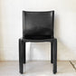 カッシーナ Cassina キャブチェア 412 CAB CHAIR アームレス 本革 ブラック マリオ・ベリーニ MoMA イタリアンモダン 定価￥308,000- ★
