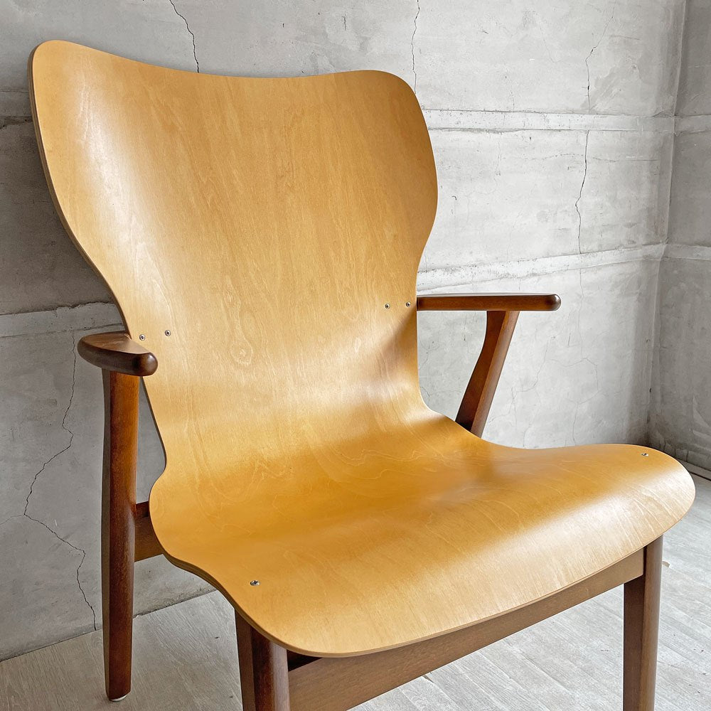 アルテック artek ドムス ラウンジチェア Domu Lounge Chair アームチェア バーチ材 ハニー×ウォールナット スコープ SCOPE別注 希少カラー イルマリ・タピオヴァーラ 北欧 フィンランド ♪