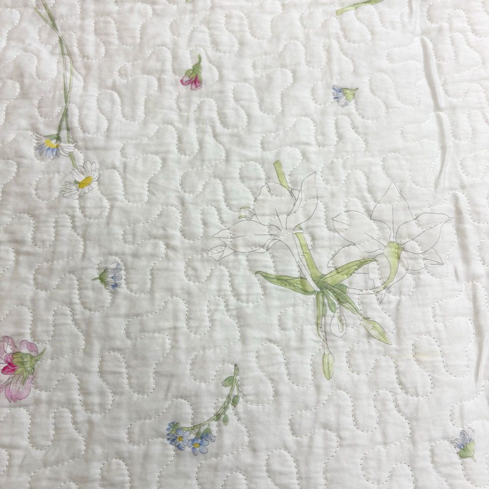 イヴドローム Yves Delorme フラットシーツ ベッドカバー マルチカバー ダブルサイズ 226×247cm フランス B ●