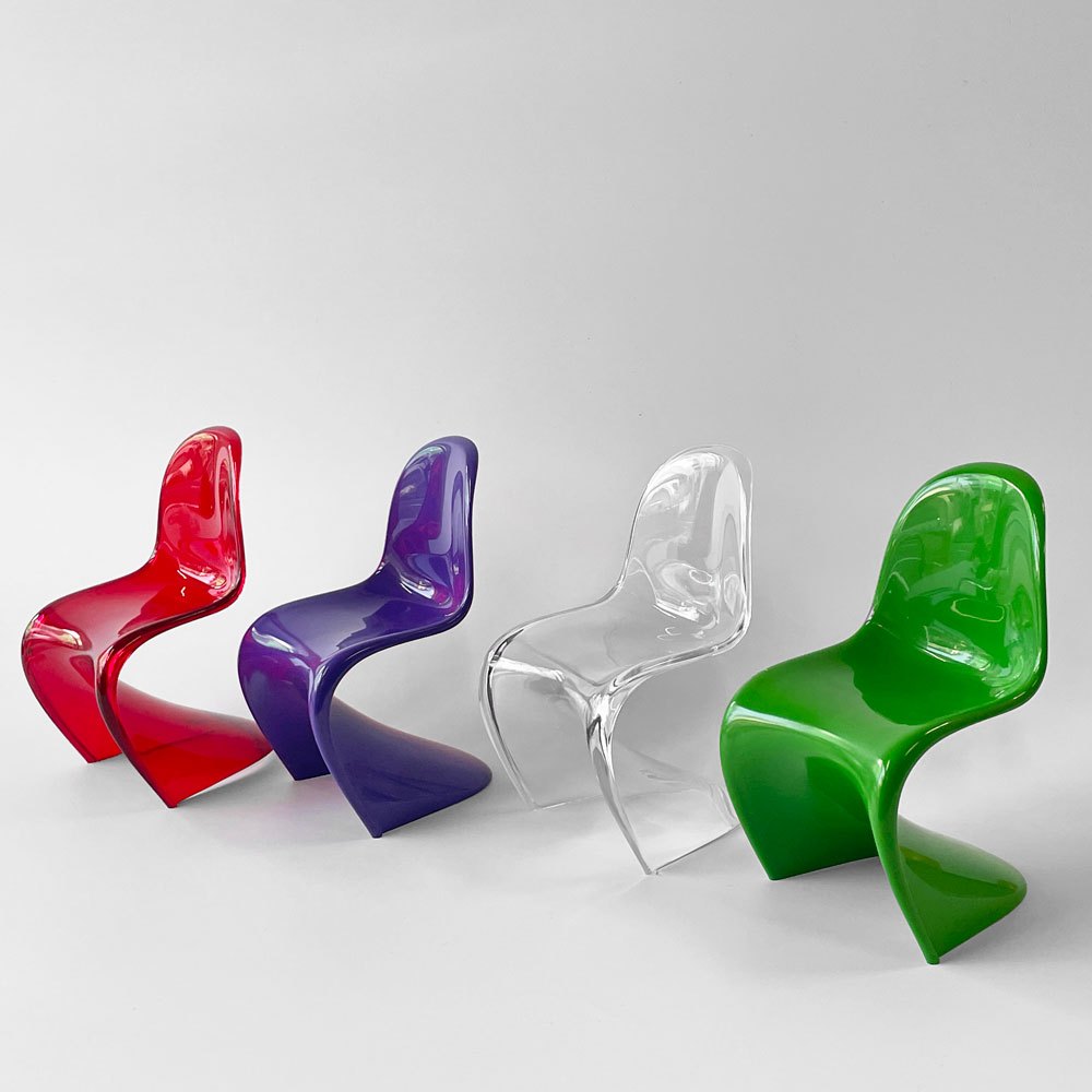 ヴィトラ デザインミュージアム Vitra Design Museum ミニチュアコレクション パントンチェア 1/6スケール 限定カラー クリア 廃盤 箱付き ◇